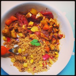 Moroccan turkey with cous cous